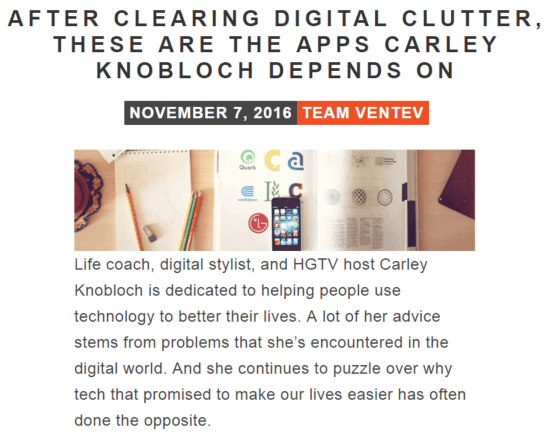 Carley Knobloch Q&A blog post for Ventev Mobile
