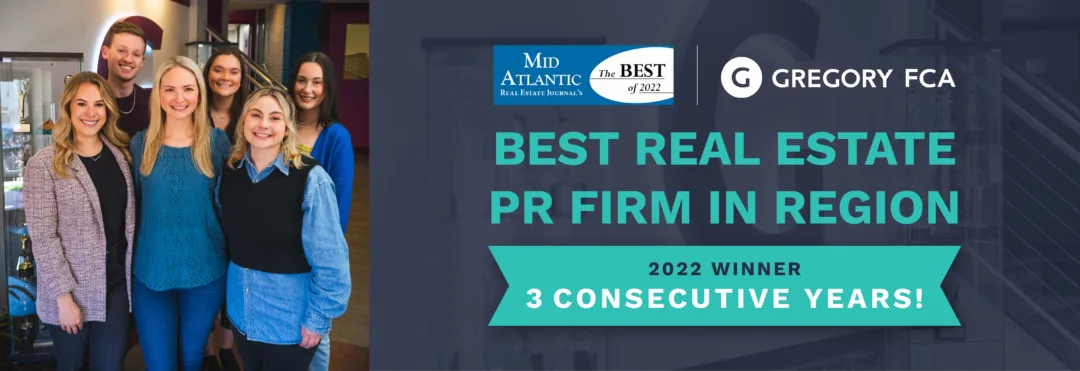Mid Atlantic Real Estate Journals Best Real Estate PR Firm in Region Award