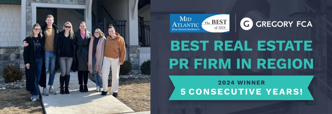 Gregory FCA Named a Top Real Estate PR Agency in the Mid-Atlantic