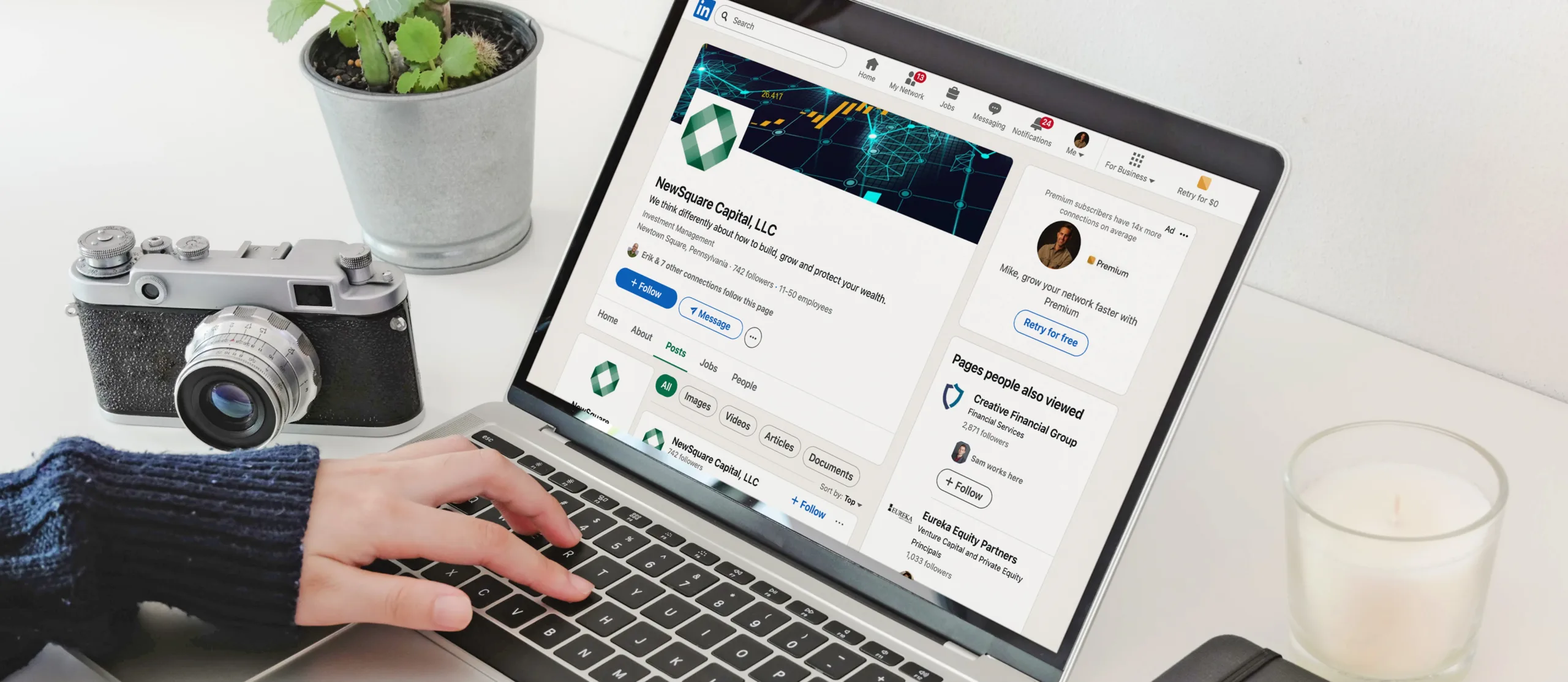 User on the NewSquare Capital social page